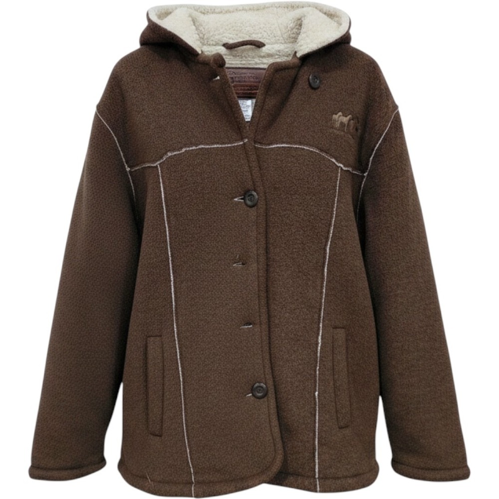 Outback Trading Co Alpine Ponies‎ Parka Brown Sherpa Lined Fleece Jacket Mens MD